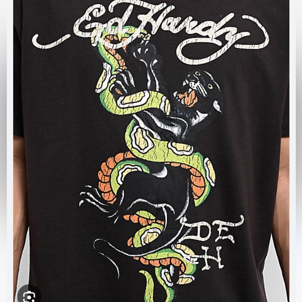 Ed Harvey Panther Snake Short Sleeve Tee black Size Small‎ NWT in packaging